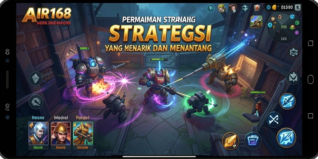 Tangkapan layar gameplay AIR168 menampilkan strategi yang intens dan seru.