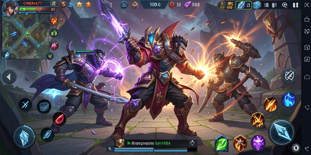 Tampilan gameplay seru dalam <strong>CINEMA77</strong> dengan pertarungan tim yang intens.