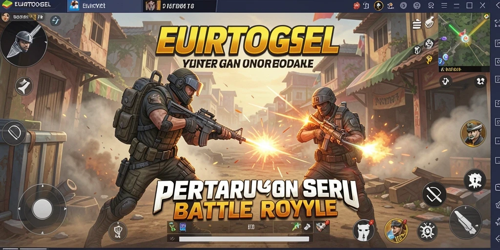 Tangkapan layar gameplay seru dari EUROTOGEL dengan aksi battle royale.